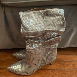 Paris Texas Silver Boots